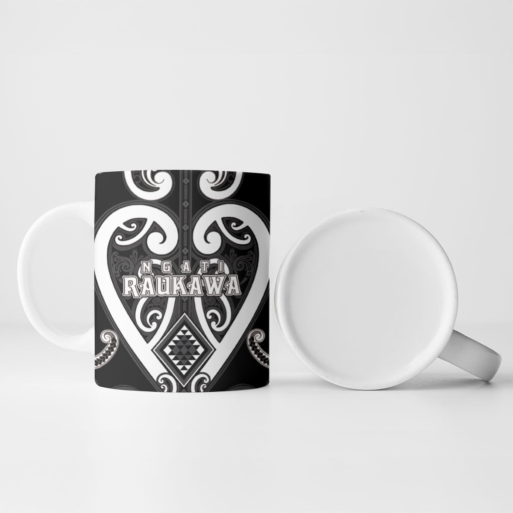 Custom Aotearoa Ngati Raukawa Ceramic Mug Maori Tribal Pattern