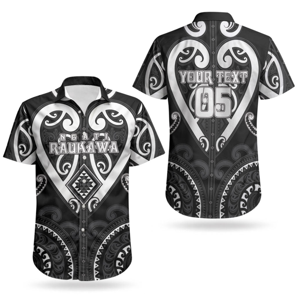 Custom Aotearoa Ngati Raukawa Couples Matching Off Shoulder Maxi Dress and Hawaiian Shirt Maori Tribal Pattern