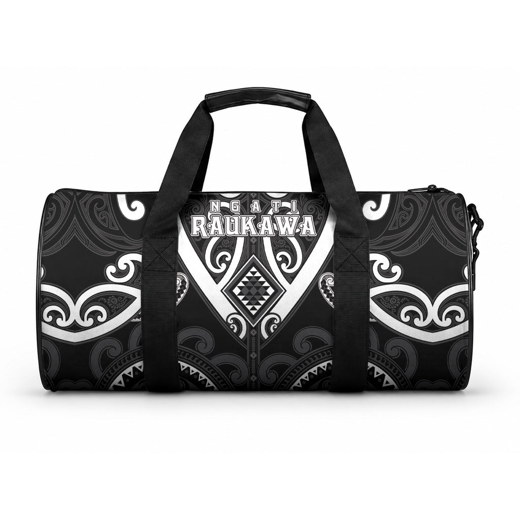 Aotearoa Ngati Raukawa Duffle Bag Maori Tribal Pattern LT05 One size Black - Polynesian Pride