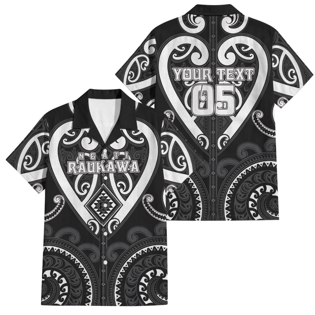 Custom Aotearoa Ngati Raukawa Family Matching Puletasi and Hawaiian Shirt Maori Tribal Pattern