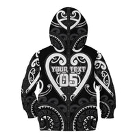 Custom Aotearoa Ngati Raukawa Kid Hoodie Maori Tribal Pattern