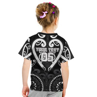 Custom Aotearoa Ngati Raukawa Kid T Shirt Maori Tribal Pattern