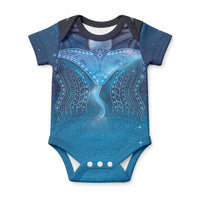 Polynesia Manta Ray Baby Onesie Let's The Sea Set You Free LT05 Blue - Polynesian Pride