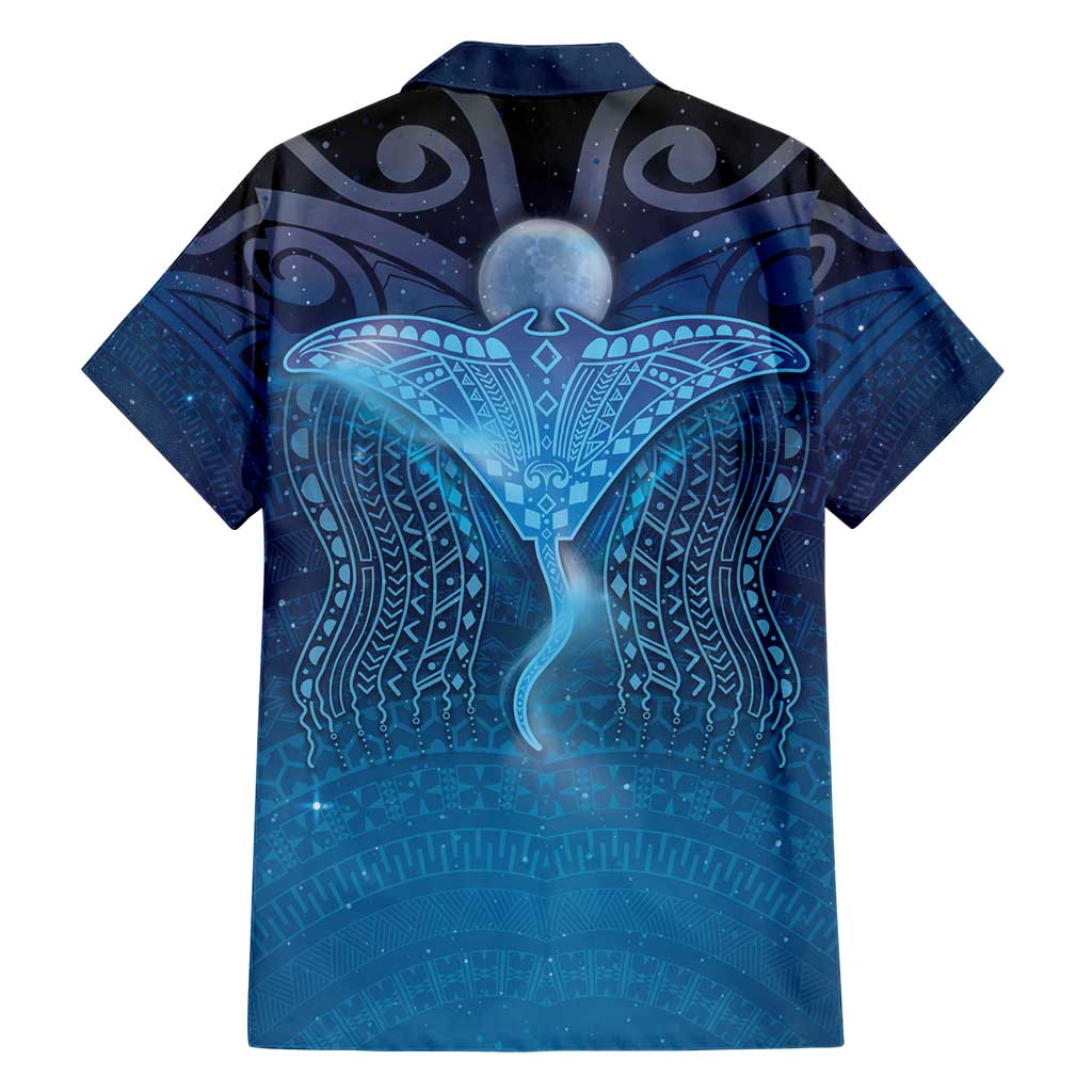 Polynesia Manta Ray Family Matching Short Sleeve Bodycon Dress and Hawaiian Shirt Let's The Sea Set You Free LT05 - Polynesian Pride