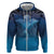 Polynesia Manta Ray Zip Hoodie Let's The Sea Set You Free - Polynesian Pride