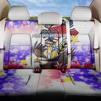 Filipino American History Month Back Car Seat Cover The Eight-Rayed Sun Flags With Bald Eagle LT05 One Size White - Polynesian Pride