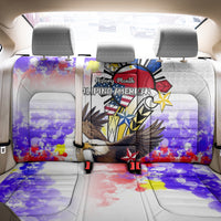 Filipino American History Month Back Car Seat Cover The Eight-Rayed Sun Flags With Bald Eagle LT05 - Polynesian Pride