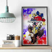 Filipino American History Month Canvas Wall Art The Eight-Rayed Sun Flags With Bald Eagle LT05 - Polynesian Pride