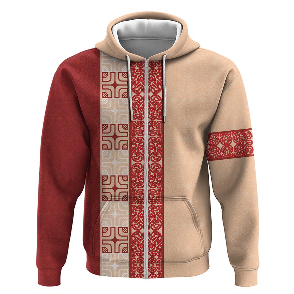 Papua New Guinea Hoodie Oro Tapa Pattern