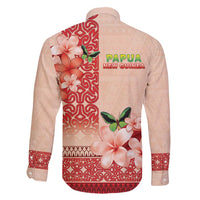 Papua New Guinea Oro Province Family Matching Off Shoulder Short Dress and Hawaiian Shirt Oro Birdwing Butterfly LT05 - Polynesian Pride