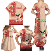 Papua New Guinea Oro Province Family Matching Summer Maxi Dress and Hawaiian Shirt Oro Birdwing Butterfly LT05 - Polynesian Pride