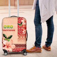 Papua New Guinea Oro Province Luggage Cover Oro Birdwing Butterfly LT05 Beige - Polynesian Pride