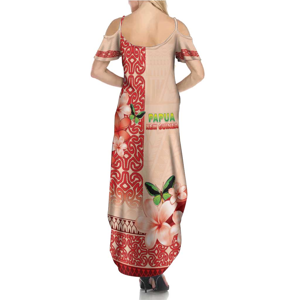 Papua New Guinea Oro Province Summer Maxi Dress Oro Birdwing Butterfly LT05 - Polynesian Pride