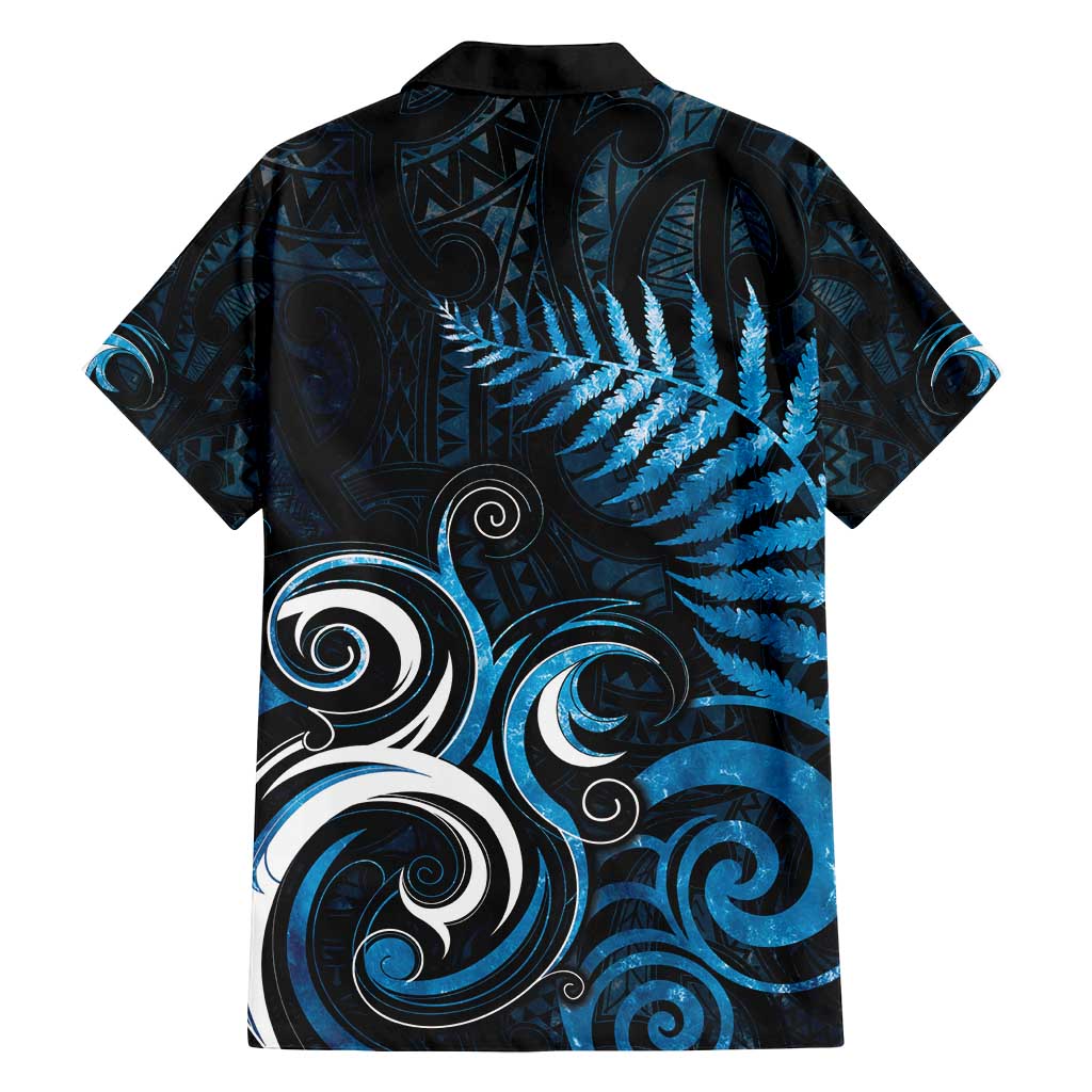 New Zealand Sea Week Family Matching Long Sleeve Bodycon Dress and Hawaiian Shirt Maori Wave Pattern Ocean Blue LT05 - Polynesian Pride
