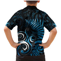 New Zealand Sea Week Family Matching Mermaid Dress and Hawaiian Shirt Maori Wave Pattern Ocean Blue LT05 - Polynesian Pride