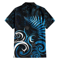 New Zealand Sea Week Family Matching Short Sleeve Bodycon Dress and Hawaiian Shirt Maori Wave Pattern Ocean Blue LT05 - Polynesian Pride