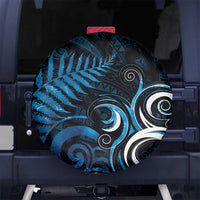 New Zealand Sea Week Spare Tire Cover Maori Wave Pattern Ocean Blue LT05 No hole Blue - Polynesian Pride