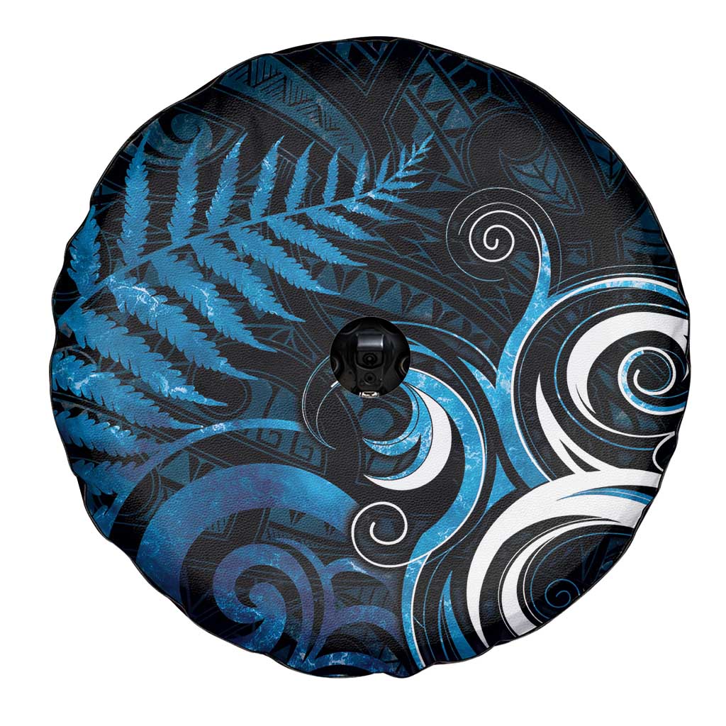 New Zealand Sea Week Spare Tire Cover Maori Wave Pattern Ocean Blue LT05 - Polynesian Pride