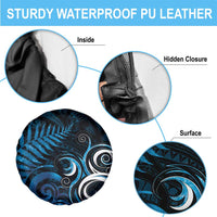 New Zealand Sea Week Spare Tire Cover Maori Wave Pattern Ocean Blue LT05 - Polynesian Pride