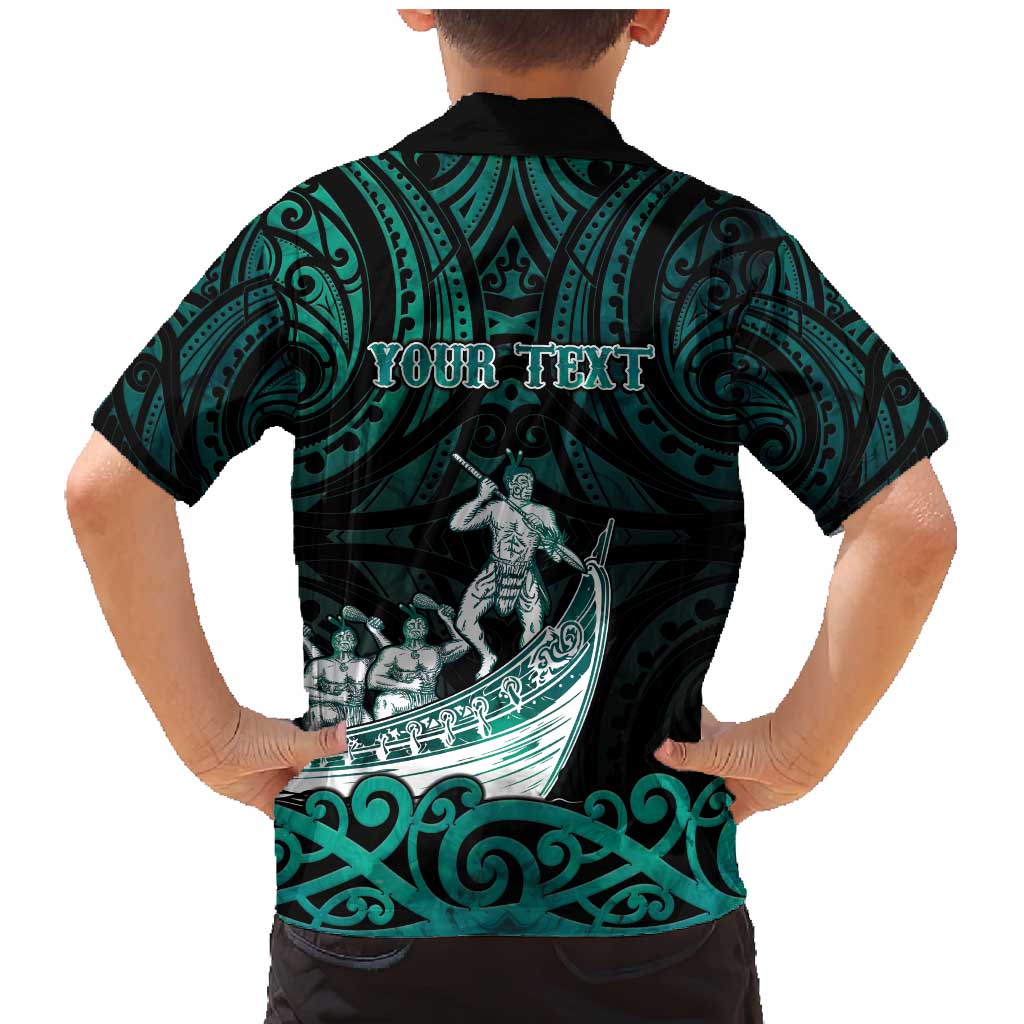 Personalised New Zealand Waka Racing Family Matching Mermaid Dress and Hawaiian Shirt Maori Warriors LT05 - Polynesian Pride