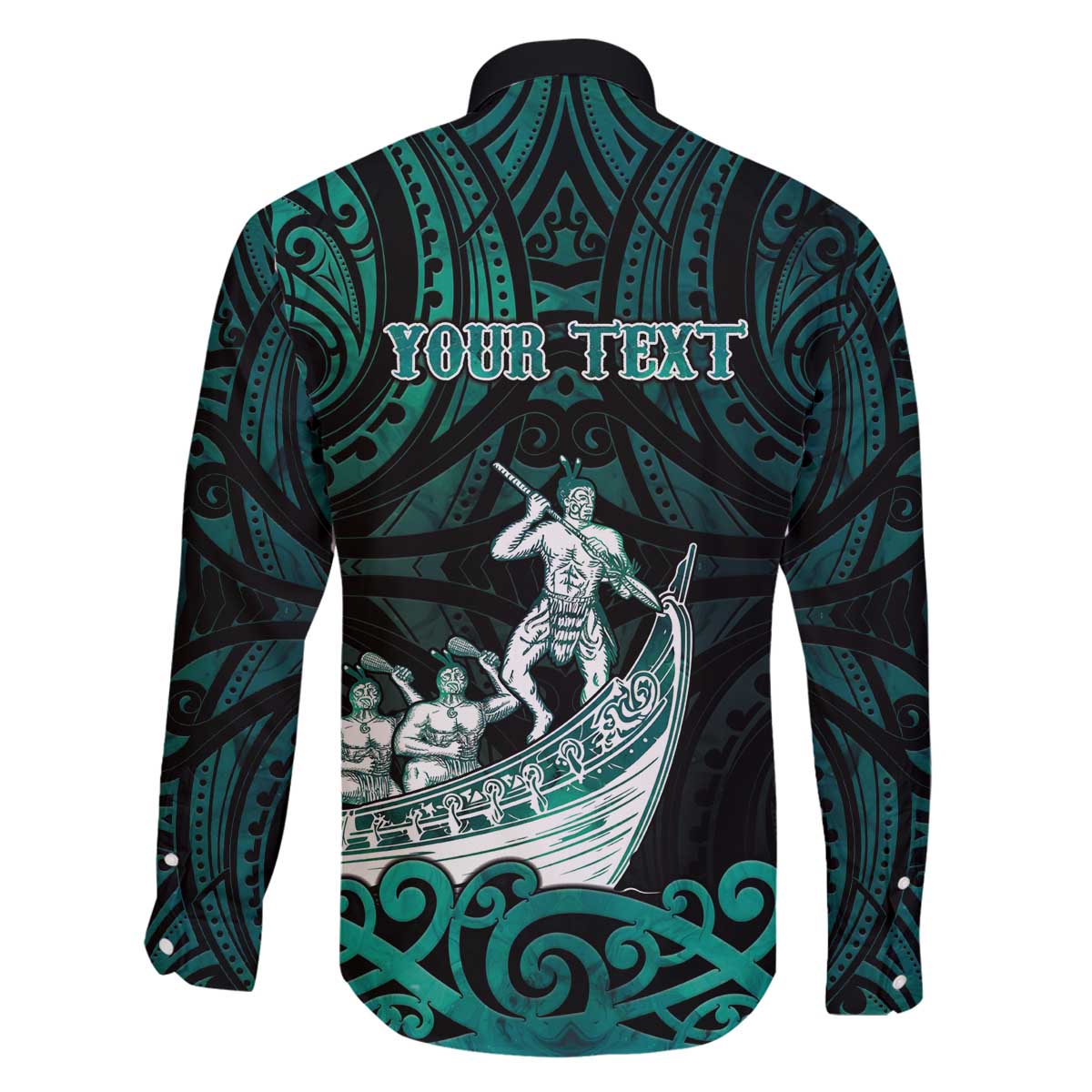 Personalised New Zealand Waka Racing Family Matching Off The Shoulder Long Sleeve Dress and Hawaiian Shirt Maori Warriors LT05 - Polynesian Pride