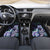 Polynesian Art Tattoo Car Mats Plumeria Flowers Turquoise Gradient