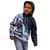 Polynesian Art Tattoo Kid Hoodie Plumeria Flowers Turquoise Gradient