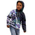 Polynesian Art Tattoo Kid Hoodie Plumeria Flowers Turquoise Gradient