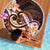 Polynesian Art Tattoo Beach Blanket Plumeria Flowers Peach Gradient