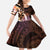 Polynesian Art Tattoo Family Matching Summer Maxi Dress and Hawaiian Shirt Plumeria Flowers Peach Gradient