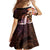 Polynesian Art Tattoo Family Matching Summer Maxi Dress and Hawaiian Shirt Plumeria Flowers Peach Gradient