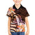Polynesian Art Tattoo Family Matching Summer Maxi Dress and Hawaiian Shirt Plumeria Flowers Peach Gradient