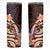 Polynesian Art Tattoo Skinny Tumbler Plumeria Flowers Peach Gradient
