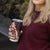 Polynesian Art Tattoo Tumbler Cup Plumeria Flowers Peach Gradient