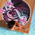 Polynesian Art Tattoo Beach Blanket Plumeria Flowers Pink Gradient