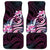 Polynesian Art Tattoo Car Mats Plumeria Flowers Pink Gradient