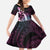 Polynesian Art Tattoo Family Matching Off Shoulder Maxi Dress and Hawaiian Shirt Plumeria Flowers Pink Gradient