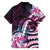 Polynesian Art Tattoo Family Matching Off Shoulder Maxi Dress and Hawaiian Shirt Plumeria Flowers Pink Gradient