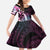 Polynesian Art Tattoo Family Matching Summer Maxi Dress and Hawaiian Shirt Plumeria Flowers Pink Gradient