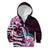 Polynesian Art Tattoo Kid Hoodie Plumeria Flowers Pink Gradient