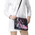 Polynesian Art Tattoo Shoulder Handbag Plumeria Flowers Pink Gradient