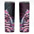 Polynesian Art Tattoo Skinny Tumbler Plumeria Flowers Pink Gradient