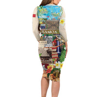 Samoa Culture Family Matching Long Sleeve Bodycon Dress and Hawaiian Shirt Embracing The Spirit LT05 - Polynesian Pride