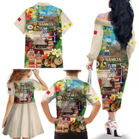 Samoa Culture Family Matching Off The Shoulder Long Sleeve Dress and Hawaiian Shirt Embracing The Spirit LT05 - Polynesian Pride