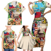 Samoa Culture Family Matching Short Sleeve Bodycon Dress and Hawaiian Shirt Embracing The Spirit LT05 - Polynesian Pride
