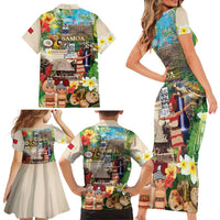 Samoa Culture Family Matching Short Sleeve Bodycon Dress and Hawaiian Shirt Embracing The Spirit LT05 - Polynesian Pride