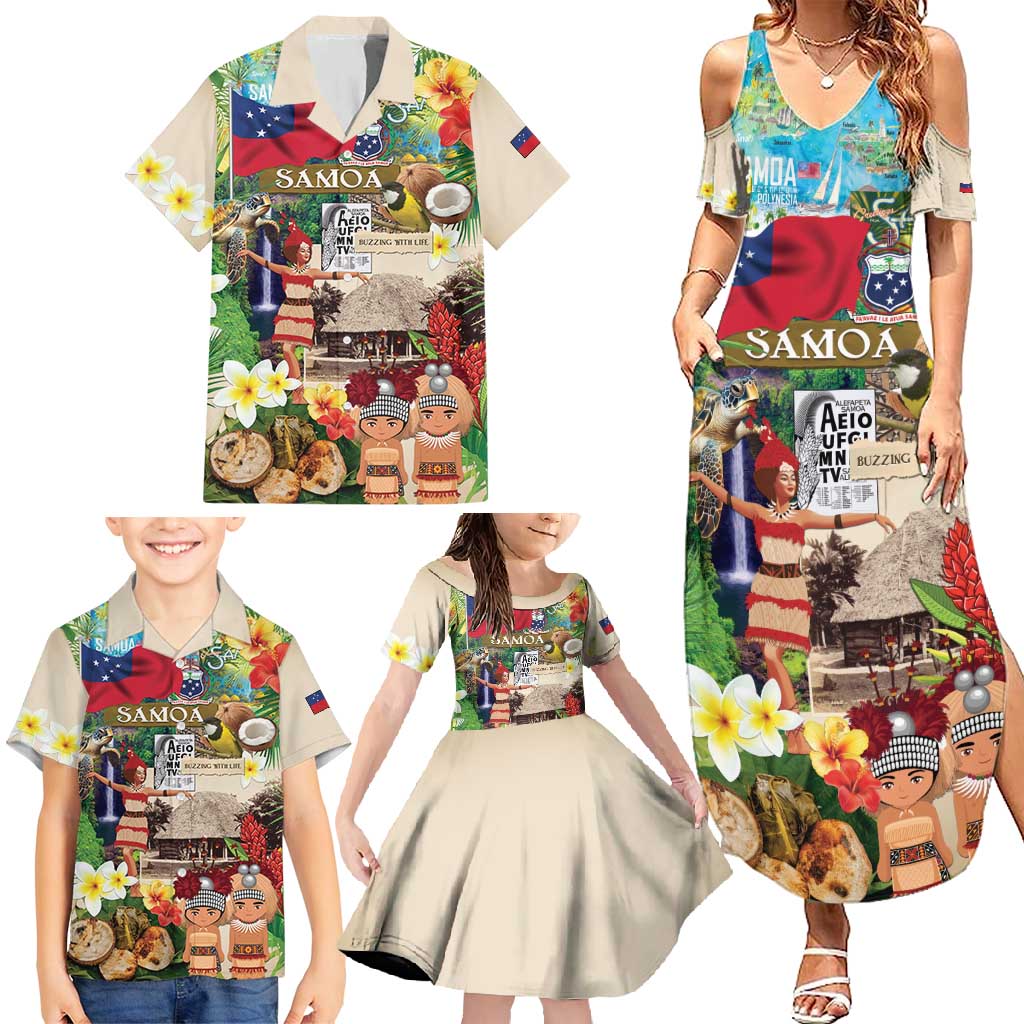 Samoa Culture Family Matching Summer Maxi Dress and Hawaiian Shirt Embracing The Spirit LT05 - Polynesian Pride