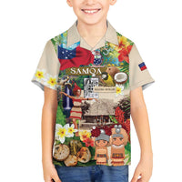 Samoa Culture Family Matching Summer Maxi Dress and Hawaiian Shirt Embracing The Spirit LT05 Son's Shirt Beige - Polynesian Pride