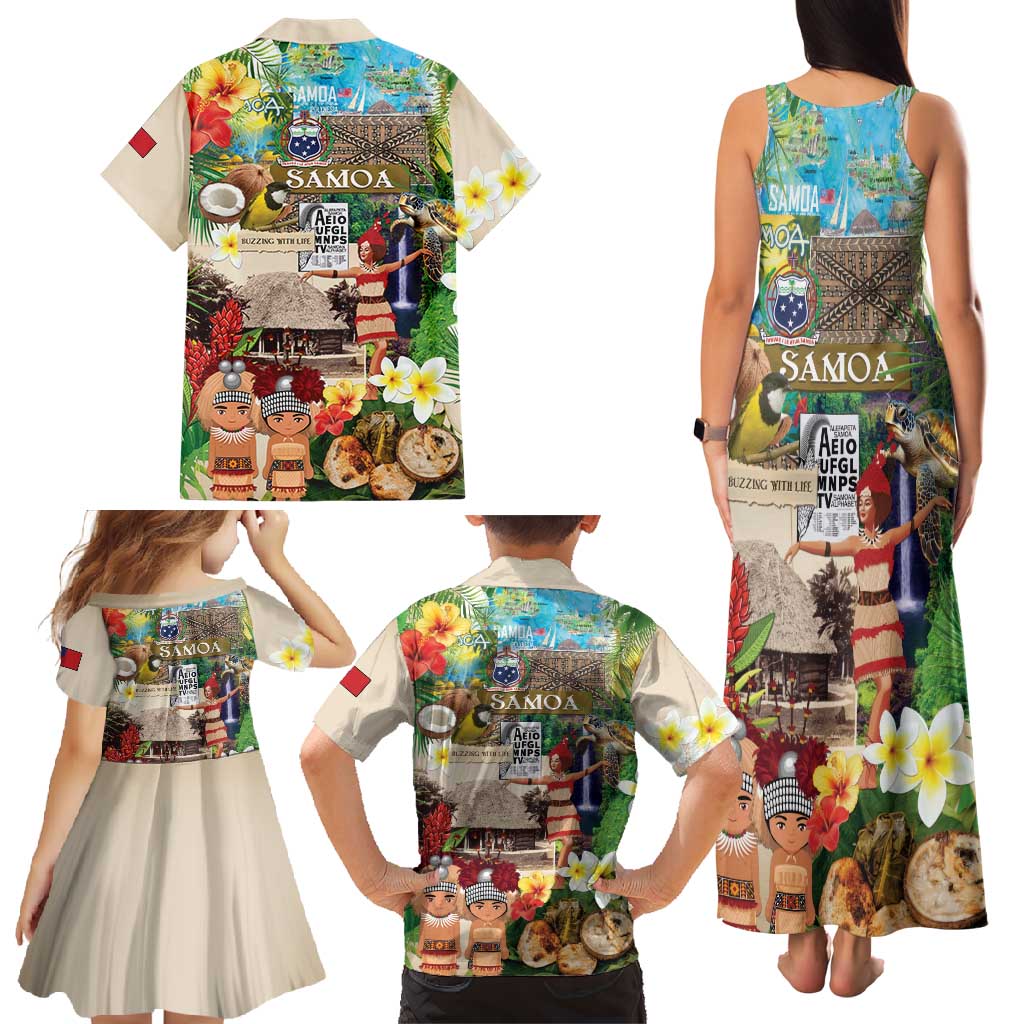 Samoa Culture Family Matching Tank Maxi Dress and Hawaiian Shirt Embracing The Spirit LT05 - Polynesian Pride