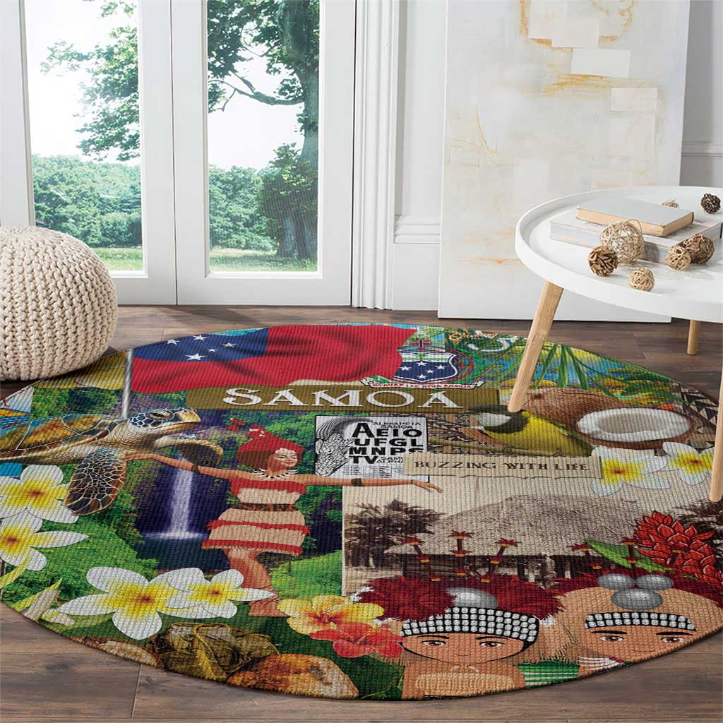 Samoa Culture Round Carpet Embracing The Spirit